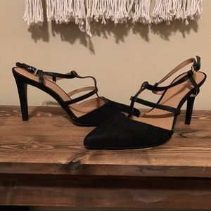 Calvin Klein Black Suede Strappy Heels